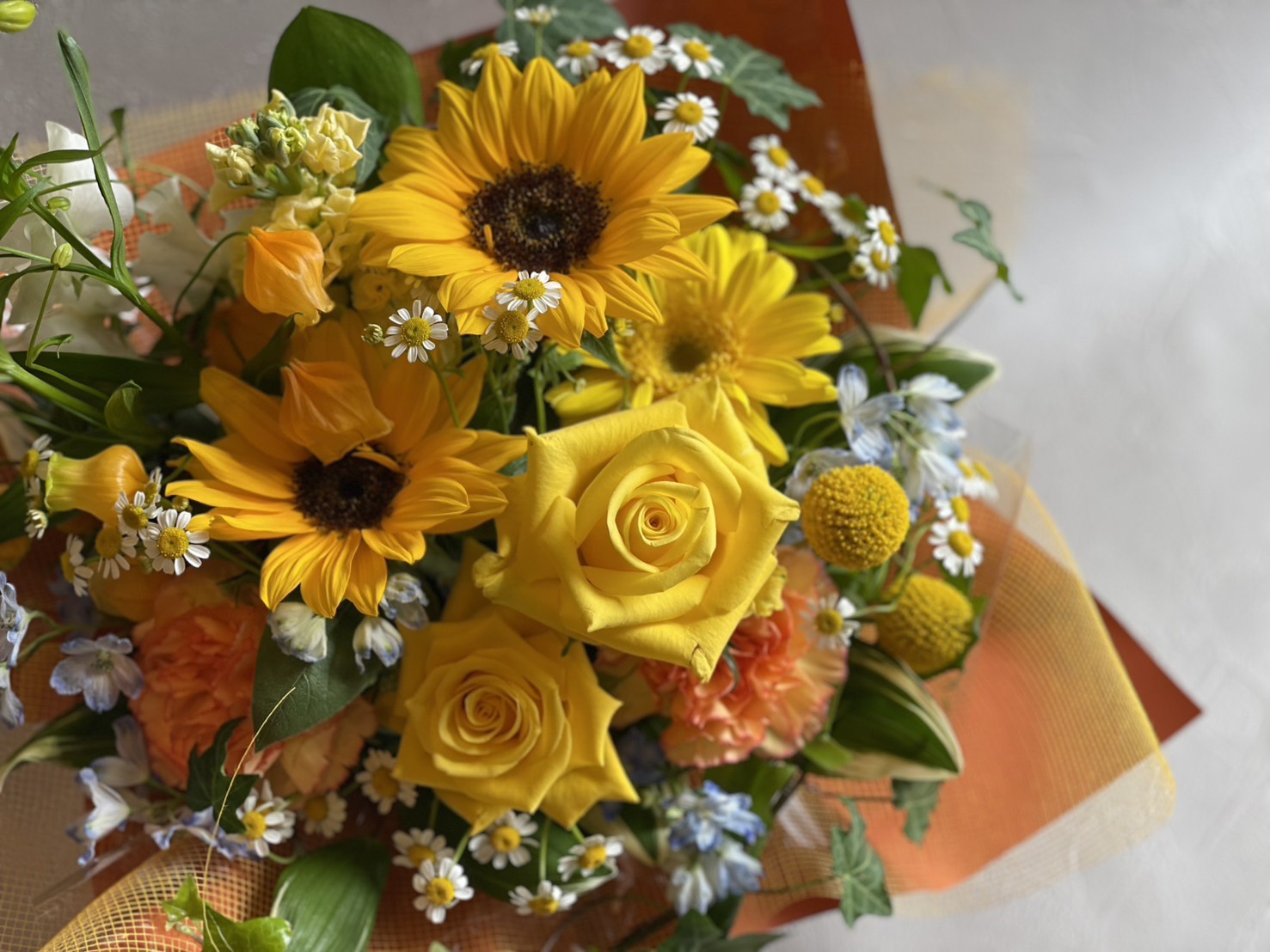 Fresh Flower Arrangement-Yellow- 2