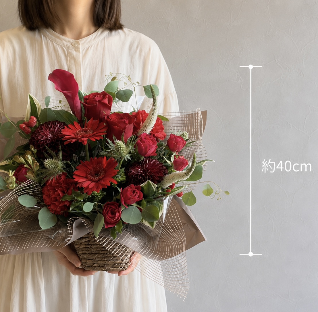 Fresh Flower Arrangement -Red- 3