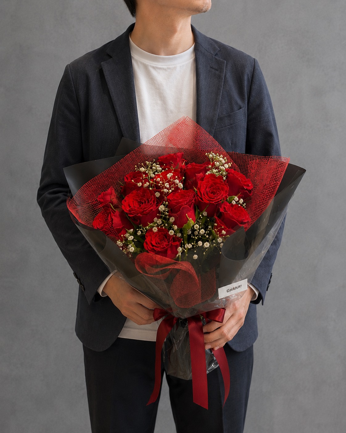 Dozen Roses Bouquet - 花・花OHANA!